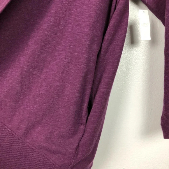 NEW Gap Factory Oversized Purple Open Front Long Cardigan With Pockets - Picture 5 of 6